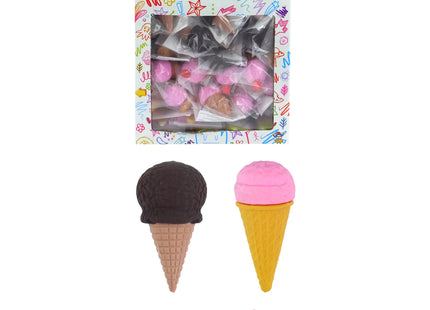 Eiscreme-Form Radiergummis, 4 Verschiedene Sorten, Buntes Schreibwarenset Für Kinder TK Gruppe® Grosshandel 
