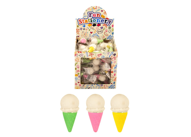 Eiscreme-Radiergummi 5cm, 3 verschiedene Farben TK Gruppe® Grosshandel 