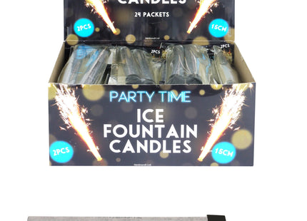 Eissilberner Brunnen 15 cm mit Spike – funkelnder Partybrunnen TK Gruppe® Grosshandel 