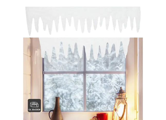 Eiszapfen Schneedekoration - Winterliches Highlight, 30x120 cm TK Gruppe® Grosshandel 