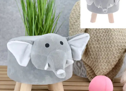 Elefantenhocker, 30cm Hoch, Kinderzimmer Tierhocker, Niedliche Elefant Dekoration, Sitzhocker TK Gruppe® Grosshandel 