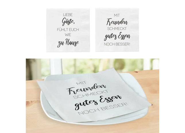 Elegante 2-lagige Tischgast-Servietten, 20er-Pack - Perfekt für stilvolle Anlässe TK Gruppe® Grosshandel 