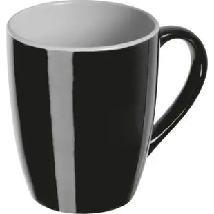 Elegante 300ml Keramiktasse - schwarz Stilvolle Tasse für Kaffee, Tee & heiße Getränke TK Gruppe® Grosshandel 