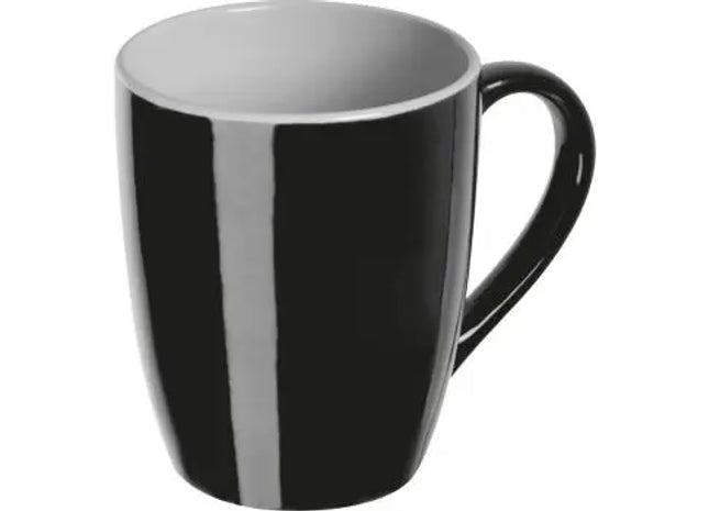 Elegante 300ml Keramiktasse - schwarz Stilvolle Tasse für Kaffee, Tee & heiße Getränke TK Gruppe® Grosshandel 
