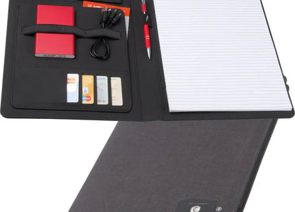 Elegante A4 Portfolio-Mappe Cortland - zeitlos und professionell in Schwarz TK Gruppe® Grosshandel 