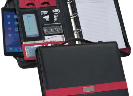 Elegante A4 Portfolio-Mappe Milwaukee - zeitlos und professionell in Schwarz TK Gruppe® Grosshandel 