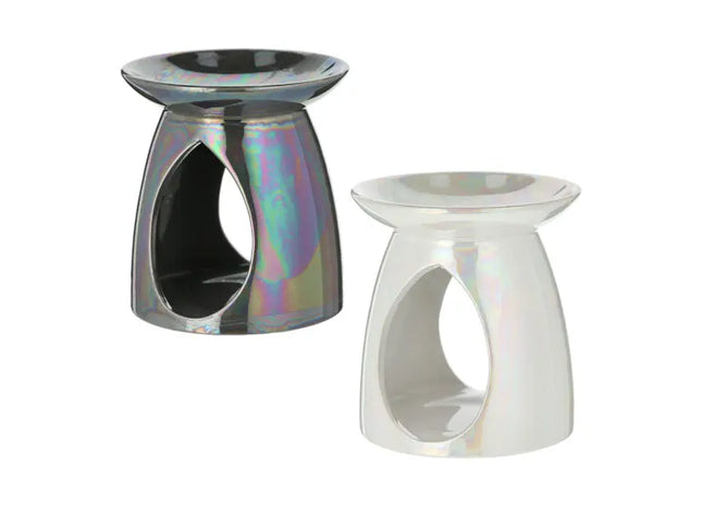 Elegante Duftlampen mit Perlmutt-Finish, 2er-Set - Aromatherapie Deko, Höhe ca. 12 cm TK Gruppe® Grosshandel 