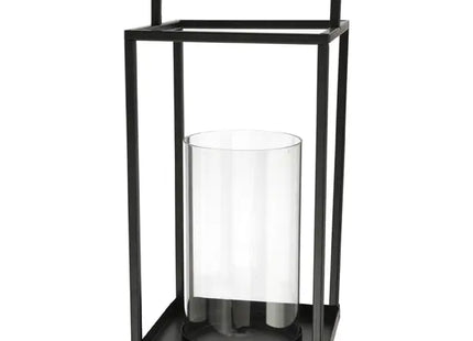 Elegante Glas-Windlichtlaterne mit Henkel, ca. 42 cm Hoch - Dekoratives Kerzenlicht TK Gruppe® Grosshandel 