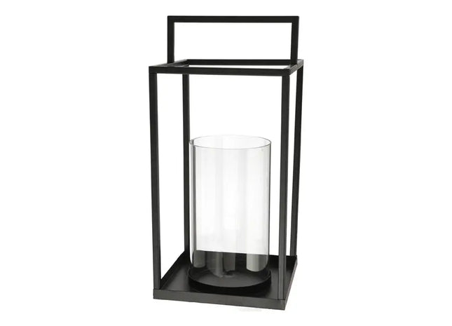 Elegante Glas-Windlichtlaterne mit Henkel, ca. 42 cm Hoch - Dekoratives Kerzenlicht TK Gruppe® Grosshandel 