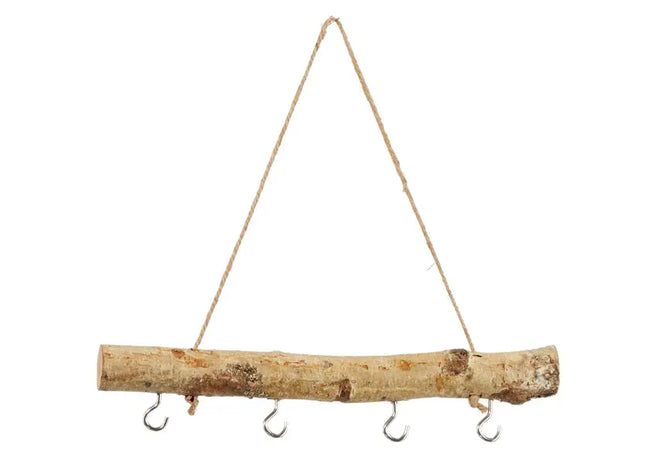 Elegante Holzleiste mit Haken zum Aufhängen, ca. 30cm - Platzsparend TK Gruppe® Grosshandel 