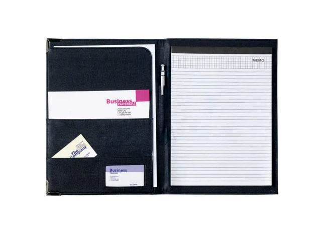 Elegante Jovita Konferenzmappe aus PU mit Metallecken – Professionell & Stilvoll TK Gruppe® Grosshandel 