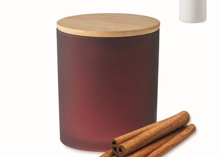 Elegante Kerze im Glas 280 g KEOPS LARGE - Luxuriöses Bordeaux für stilvolle Akzente TK Gruppe® Grosshandel 