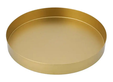 Elegante Matte Goldene Platte - Durchmesser ca. 25cm, Dekoratives Essgeschirr TK Gruppe® Grosshandel 