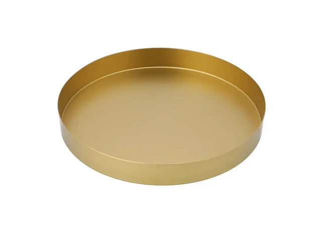 Elegante Matte Goldene Platte - Durchmesser ca. 25cm, Dekoratives Essgeschirr TK Gruppe® Grosshandel 
