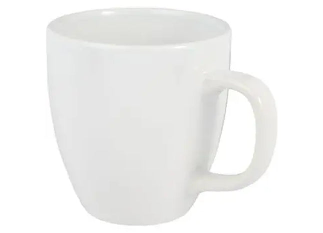 Elegante Moni Keramiktasse 430 ml - weiß Große weiße Tasse für Kaffee und Tee TK Gruppe® Grosshandel 