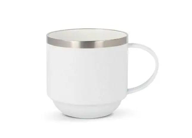 Elegante Tasse Tigris 300 ml - Weiß Stilvoller und praktischer Trinkgenuss für jeden Tag TK Gruppe® Grosshandel 