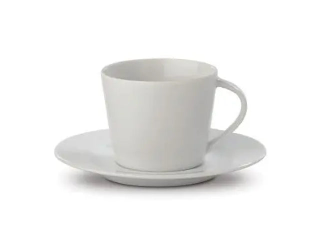 Elegante Tasse mit Untertasse Milano 180 ml - Weiß Stilvoller und kompakter Trinkgenuss TK Gruppe® Grosshandel 