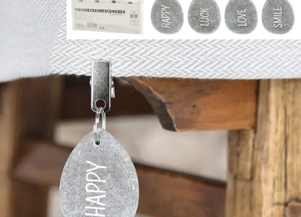 Elegante Tischdeckenbeschwerer aus Naturstein - 4er Set - Dekorative Gewichte für Tischdeckenstabilität TK Gruppe® Grosshandel 