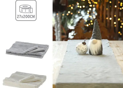 Elegante Tischläufer aus Dekofell, 3er-Set, 27x200cm - Luxuriöse Tischdekoration TK Gruppe® Grosshandel 