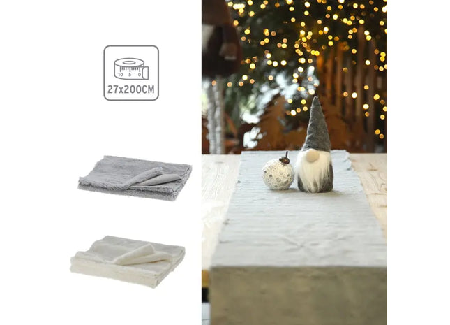 Elegante Tischläufer aus Dekofell, 3er-Set, 27x200cm - Luxuriöse Tischdekoration TK Gruppe® Grosshandel 