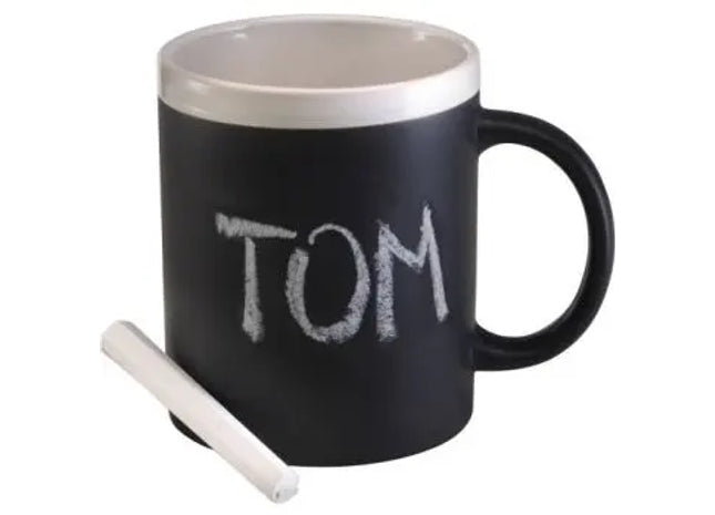 Eleganter 300ml Steinzeugbecher Claude - schwarz-weiß Stilvolle Tasse für Kaffee, Tee & mehr TK Gruppe® Grosshandel 