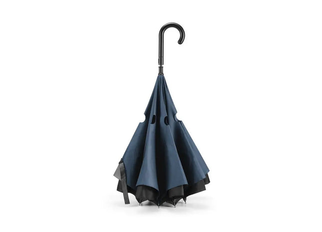 Eleganter ANGELA Wendeschirm aus 190T Pongee - Blau, Windfest & Innovativ TK Gruppe® Grosshandel 
