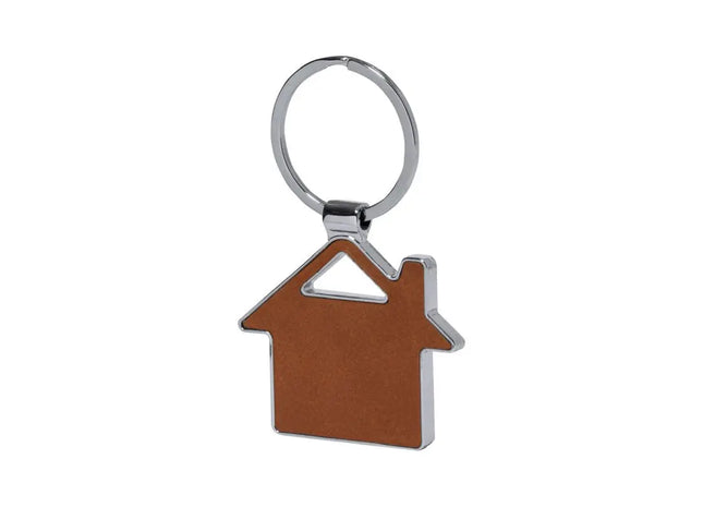Eleganter Brauner Wohnhaus Schlüsselanhänger - Robuster Hausring TK Gruppe® Grosshandel 