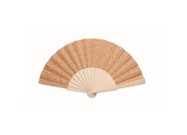 Eleganter Fächer FANNY CORK in Beige - Natürlich & Stilvoll TK Gruppe® Grosshandel 