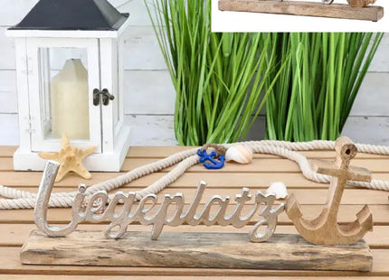 Eleganter Freistehender Schriftzug 'Liegeplatz', 40cm – Deko für Zuhause TK Gruppe® Grosshandel 