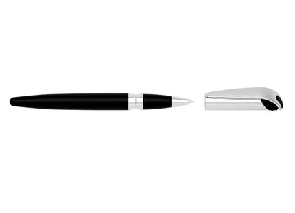 Eleganter I-roq Tintenroller aus Metall - Schwarzer Glanz, Hochwertiger Rollerball Stift für Präzises Schreiben TK Gruppe® Grosshandel 