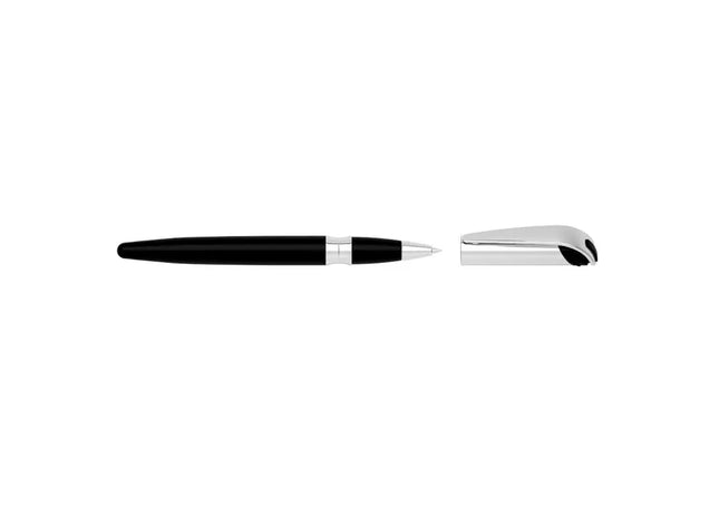 Eleganter I-roq Tintenroller aus Metall - Schwarzer Glanz, Hochwertiger Rollerball Stift für Präzises Schreiben TK Gruppe® Grosshandel 