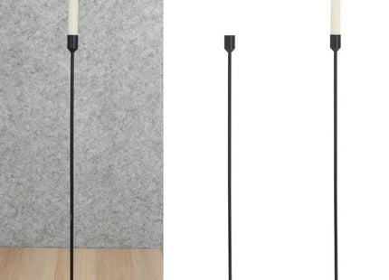 Eleganter Schwarzer Metallkerzenständer, 63 cm Hoch - Moderner Kerzenhalter TK Gruppe® Grosshandel 