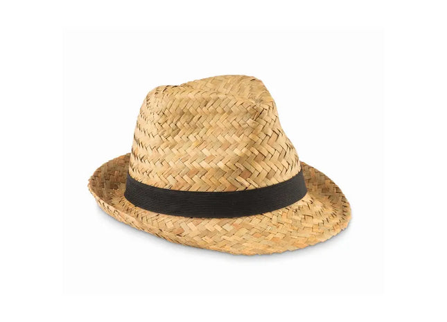Eleganter Sommerhut MONTEVIDEO - Schwarzer Strohhut für Damen und Herren - Stilvolles Accessoire TK Gruppe® Grosshandel 