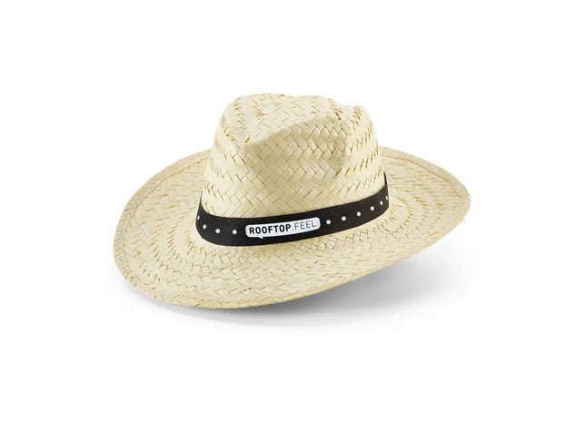 Eleganter Strohhut EDWARD POLI - Schwarzer Naturstrohhut mit Polyesterband für Damen und Herren TK Gruppe® Grosshandel 