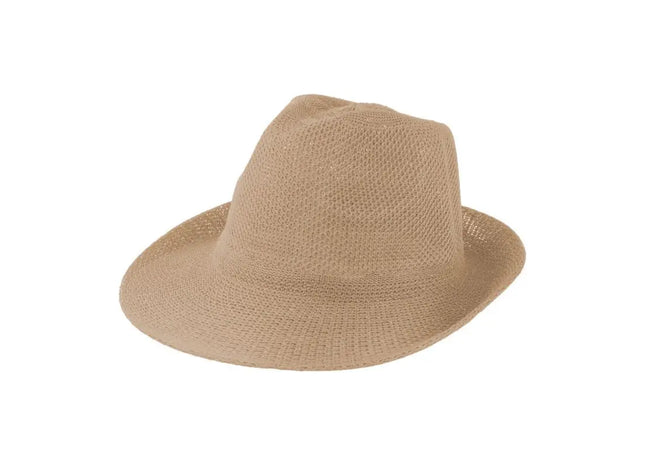 Eleganter Timbu Strohhut - Beigefarbener Hut für Damen und Herren - Sommerliches Modeaccessoire TK Gruppe® Grosshandel 