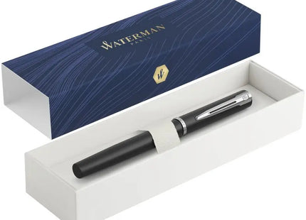 Eleganter Waterman Allure Tintenroller - Schwarzer Schaft & Schwarze Mine TK Gruppe® Grosshandel 
