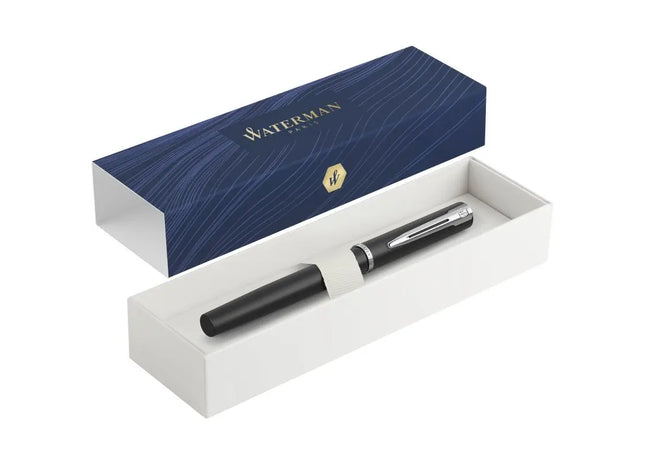 Eleganter Waterman Allure Tintenroller - Schwarzer Schaft & Schwarze Mine TK Gruppe® Grosshandel 