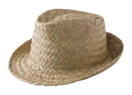 Eleganter Zelio Strohhut - Beigefarbener Hut für Damen und Herren - Sommerliches Modeaccessoire TK Gruppe® Grosshandel 