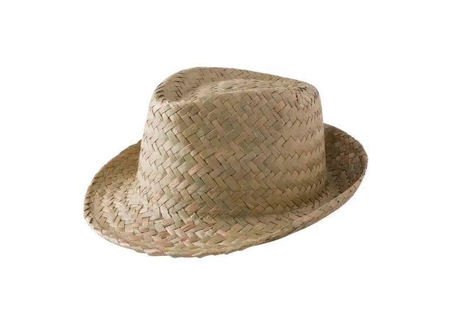 Eleganter Zelio Strohhut - Beigefarbener Hut für Damen und Herren - Sommerliches Modeaccessoire TK Gruppe® Grosshandel 
