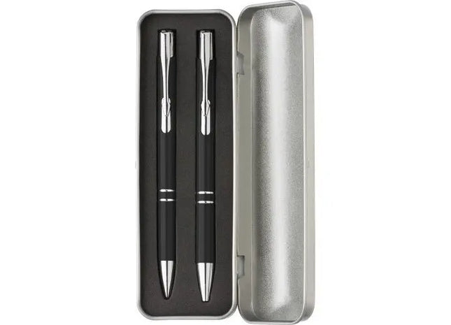 Elegantes Aluminium-Stifte-Set Zahir – Hochwertiges Set in Schwarz für stilvolles Schreiben TK Gruppe® Grosshandel 