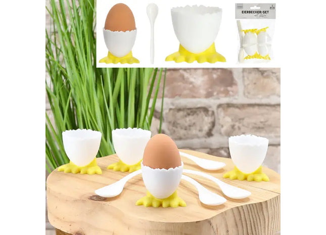 Elegantes Eierbecher-Set, 8-teilig, Hochwertige Eierhalter, Ideal für Frühstück und Brunch TK Gruppe® Grosshandel 