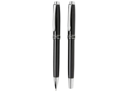 Elegantes Heritage Schreibset – Kombination aus Schwarz und Silber für stilvolles Schreiben TK Gruppe® Grosshandel 