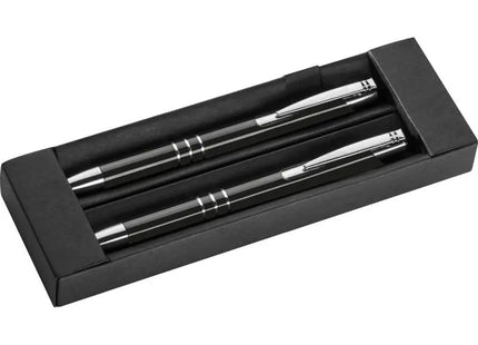 Elegantes Metall-Schreibset Claremont – Hochwertiges Set in Schwarz für stilvolles Schreiben TK Gruppe® Grosshandel 