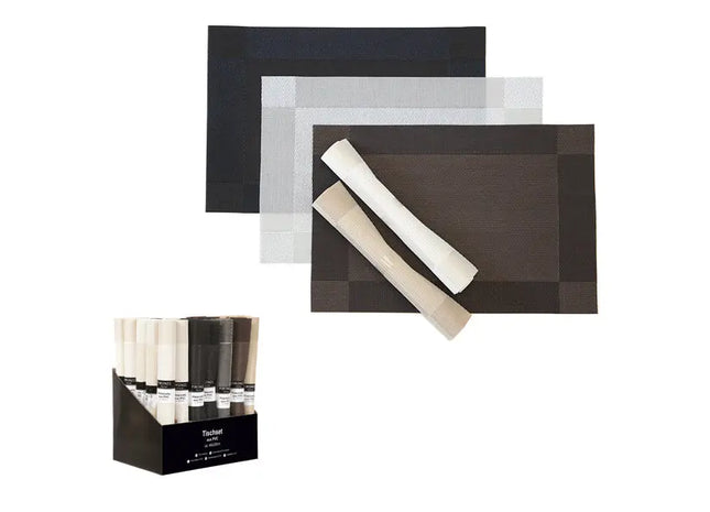 Elegantes PVC Tischset, Design 1, Ca. 45x30cm, 5er-Pack TK Gruppe® Grosshandel 