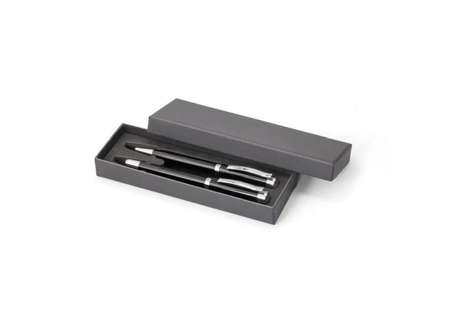 Elegantes Schreib-Set FORTUNA – Hochwertiges Set in Schwarz für stilvolles Schreiben TK Gruppe® Grosshandel 