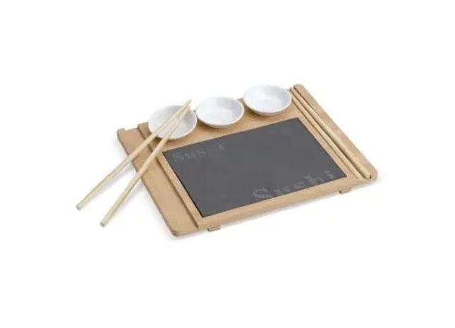 Elegantes Sushi Servierset - Holz, Komplettes Set für stilvolles Sushi-Genuss TK Gruppe® Grosshandel 