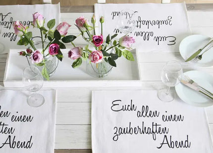 Elegantes Tischset zauberhafter Abend, ca. 48x33cm – Stilvolle und praktische Tischdekoration TK Gruppe® Grosshandel 