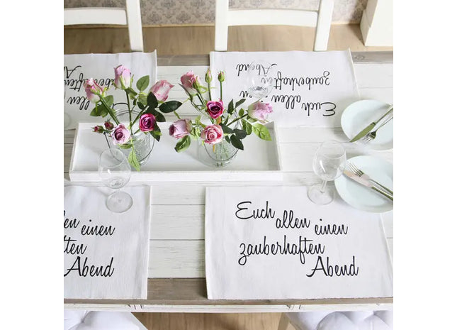 Elegantes Tischset zauberhafter Abend, ca. 48x33cm – Stilvolle und praktische Tischdekoration TK Gruppe® Grosshandel 