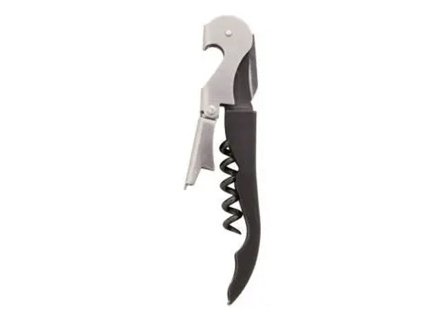 Elegantes Umbria Kellnermesser in Silber-Schwarz - Unverzichtbar für Weinkenner TK Gruppe® Grosshandel 