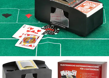 Elektrische Kartenmischmaschine - Automatischer Kartengeber für Poker und Kartenspiele TK Gruppe® Grosshandel 